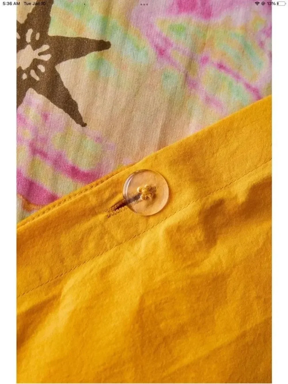 Boho Star & Sunburst Orange Cotton Duvet Cover Set